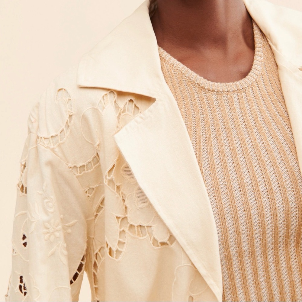 Free People Susanna Duster Cream Boho Layering Piece Size M - Picture 4 of 6